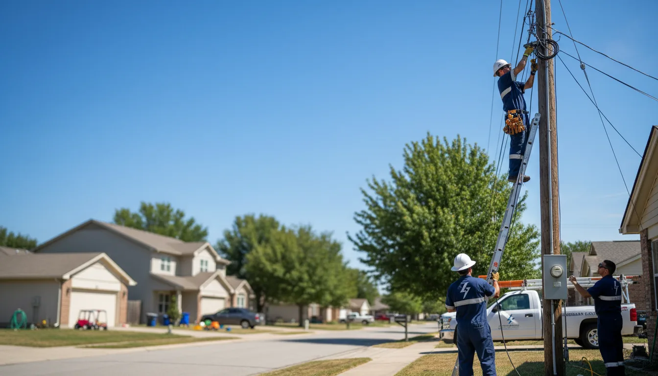 Residential electrician providing installation services in Sheboygan Falls, WI